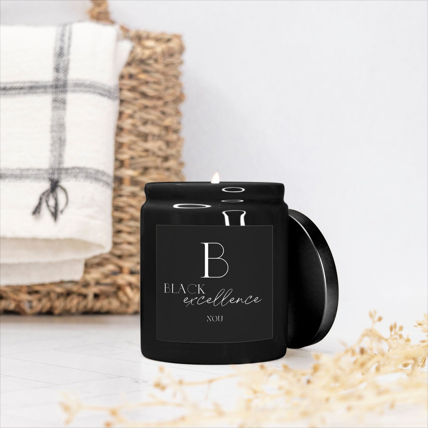 Black Excellence - 8oz Luxury Ceramic Candle