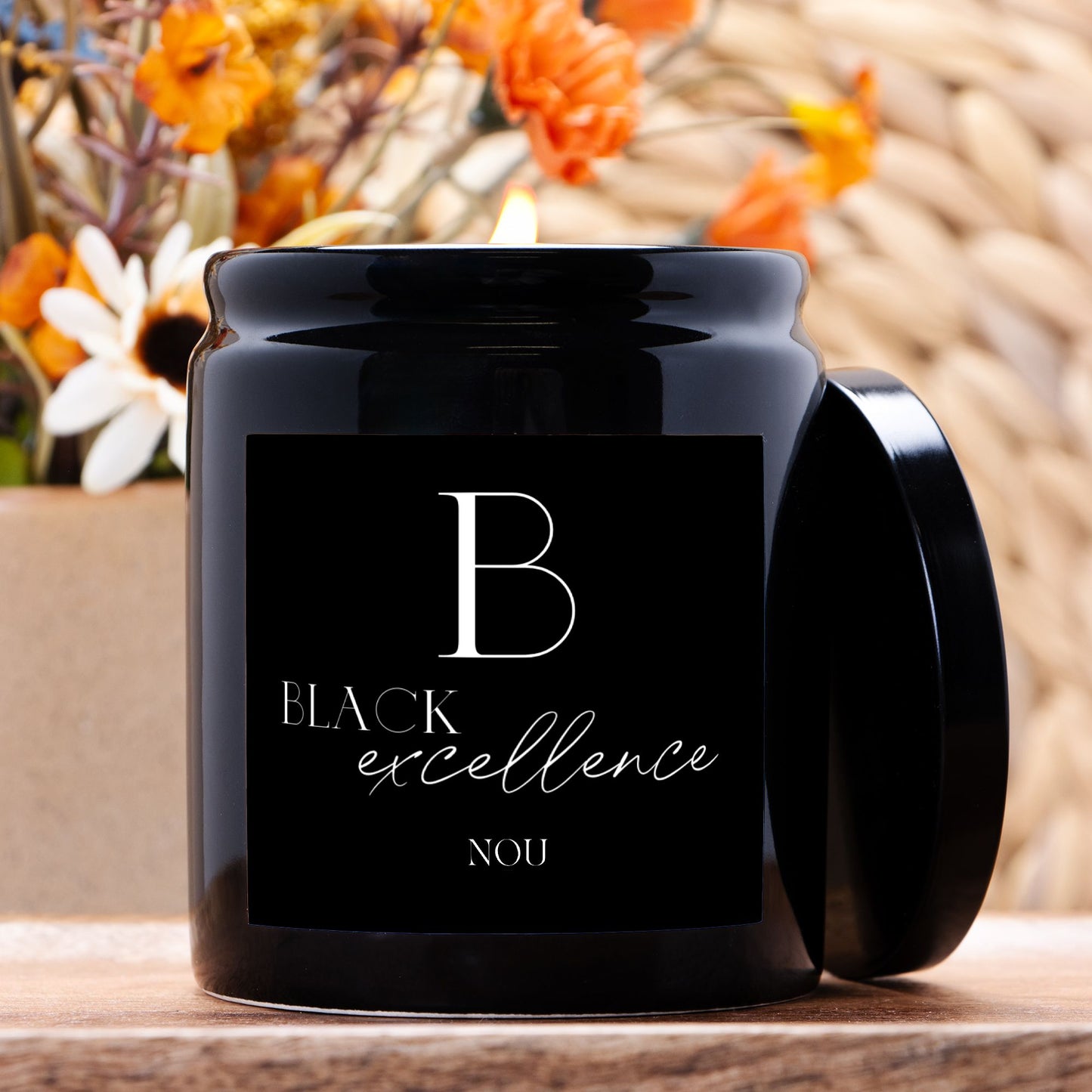 Black Excellence - 8oz Luxury Ceramic Candle