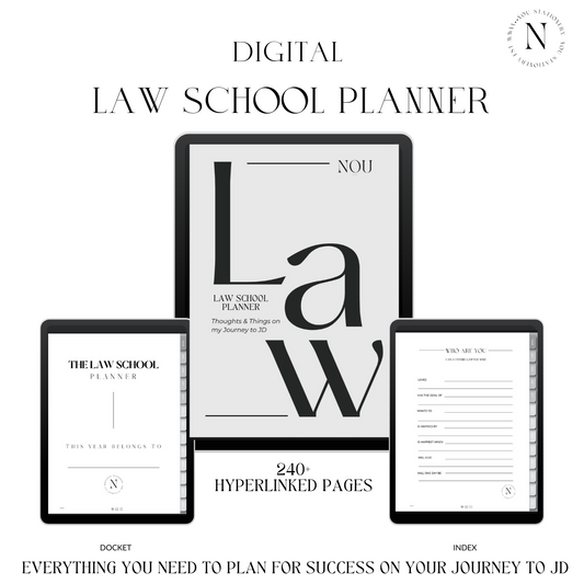 Digital Law School Planner - LAW STUDENT PLANNER - LAW SCHOOL GIFTS