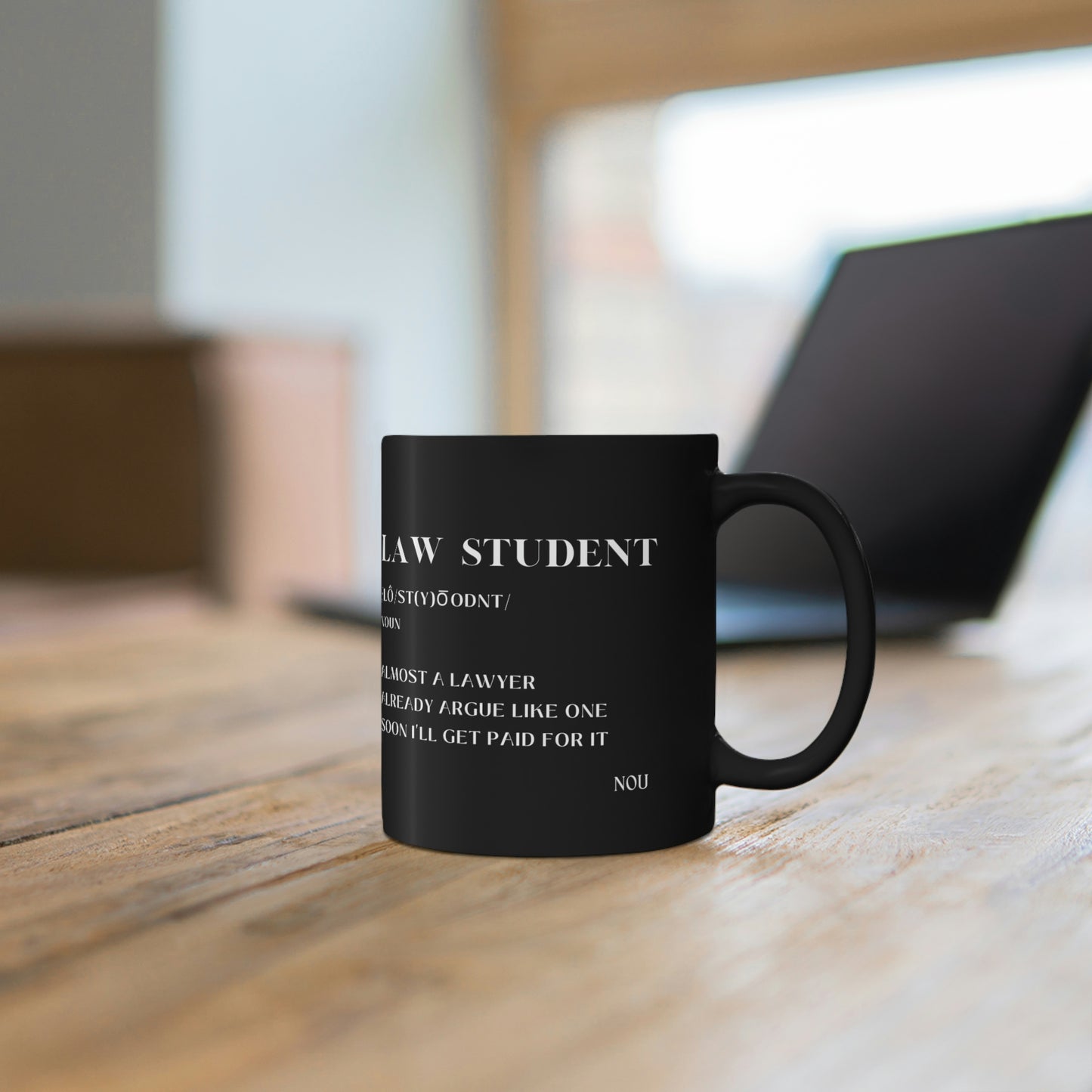 LAW STUDENT MUG / Definition Series / Clear Coffee Mug