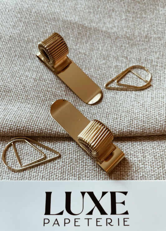 Gold pen loop - gold pen clip - brass pen clip - brass pen loop - luxury planner accessory - Gold planner accessory - Brass Pen - Luxe pen - Appointed Pen - OHTO - BEST PEN LOOP - Journal pen holder