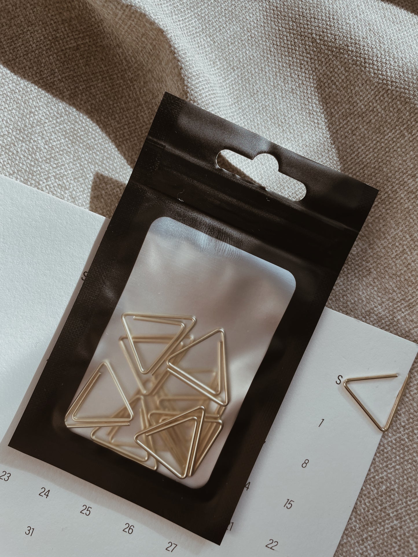 Triangle Archivist Gold Paper Clip