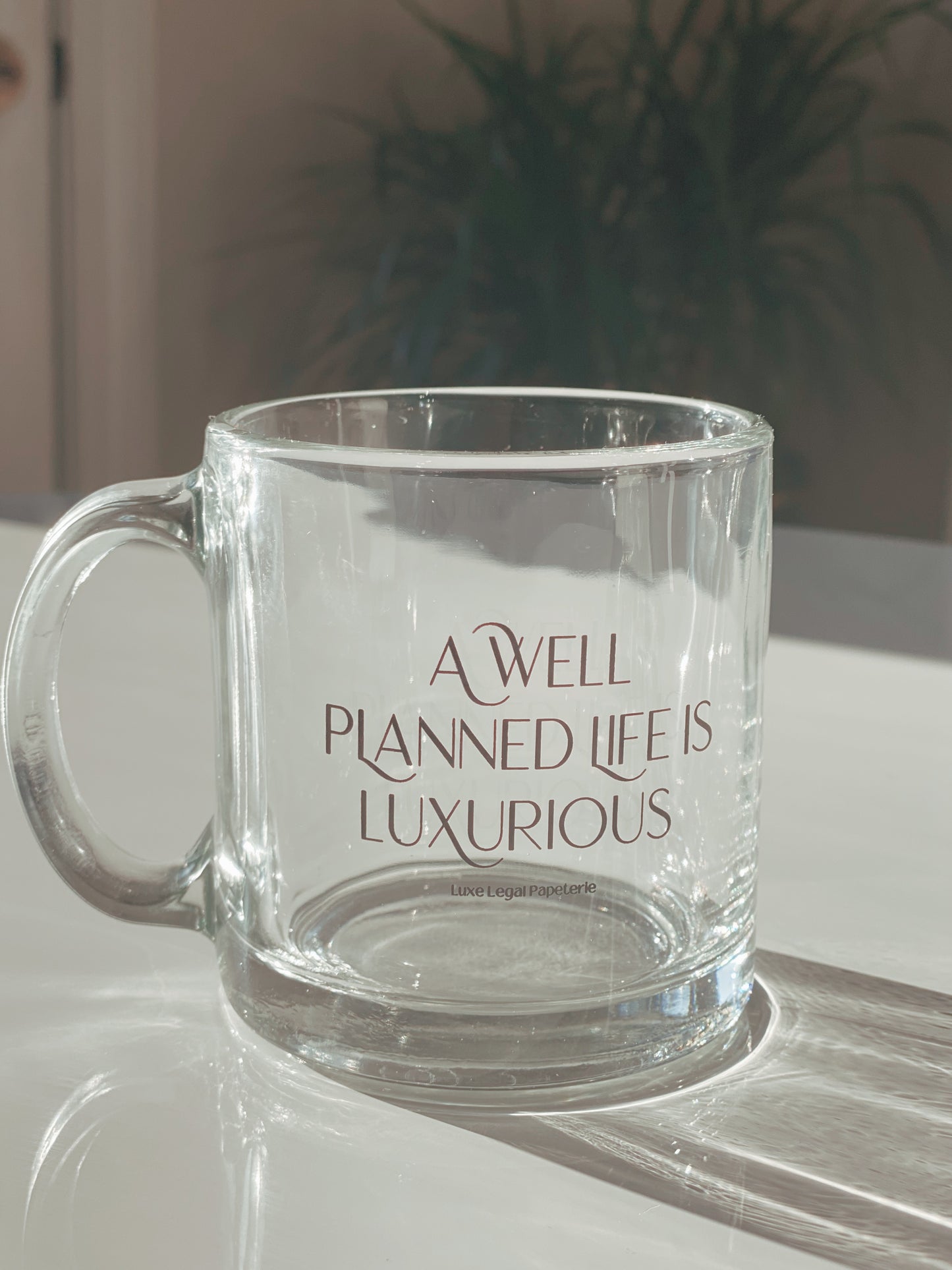 Luxe Lifestyle Mantra Mug Clear Coffee Mug