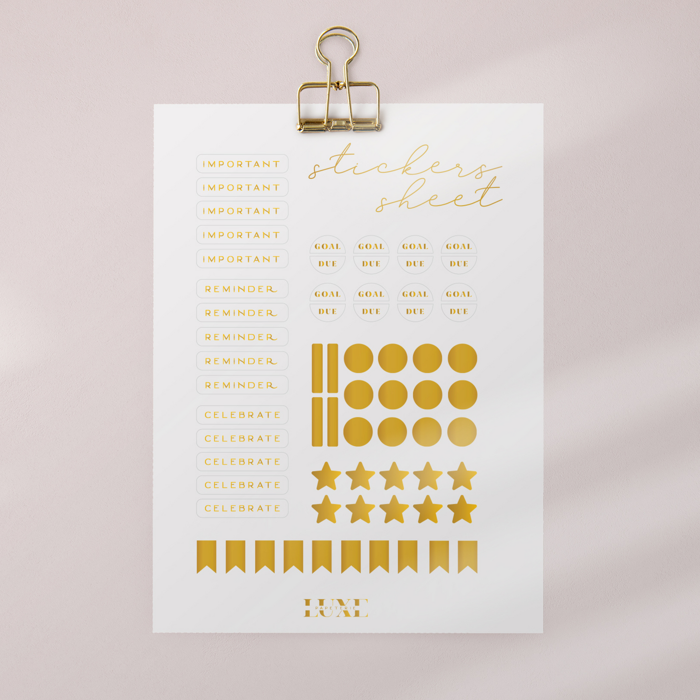 Gold foil planner sticker luxe planner stickers day designer planner sticker gold planner sticker minimalist planner stickers cloth and paper purposeful planner stickers cute planner stickers
