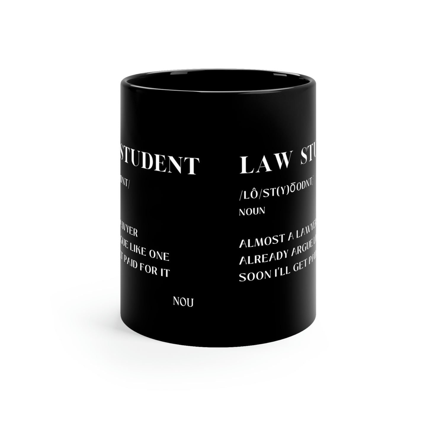 LAW STUDENT MUG / Definition Series / Clear Coffee Mug