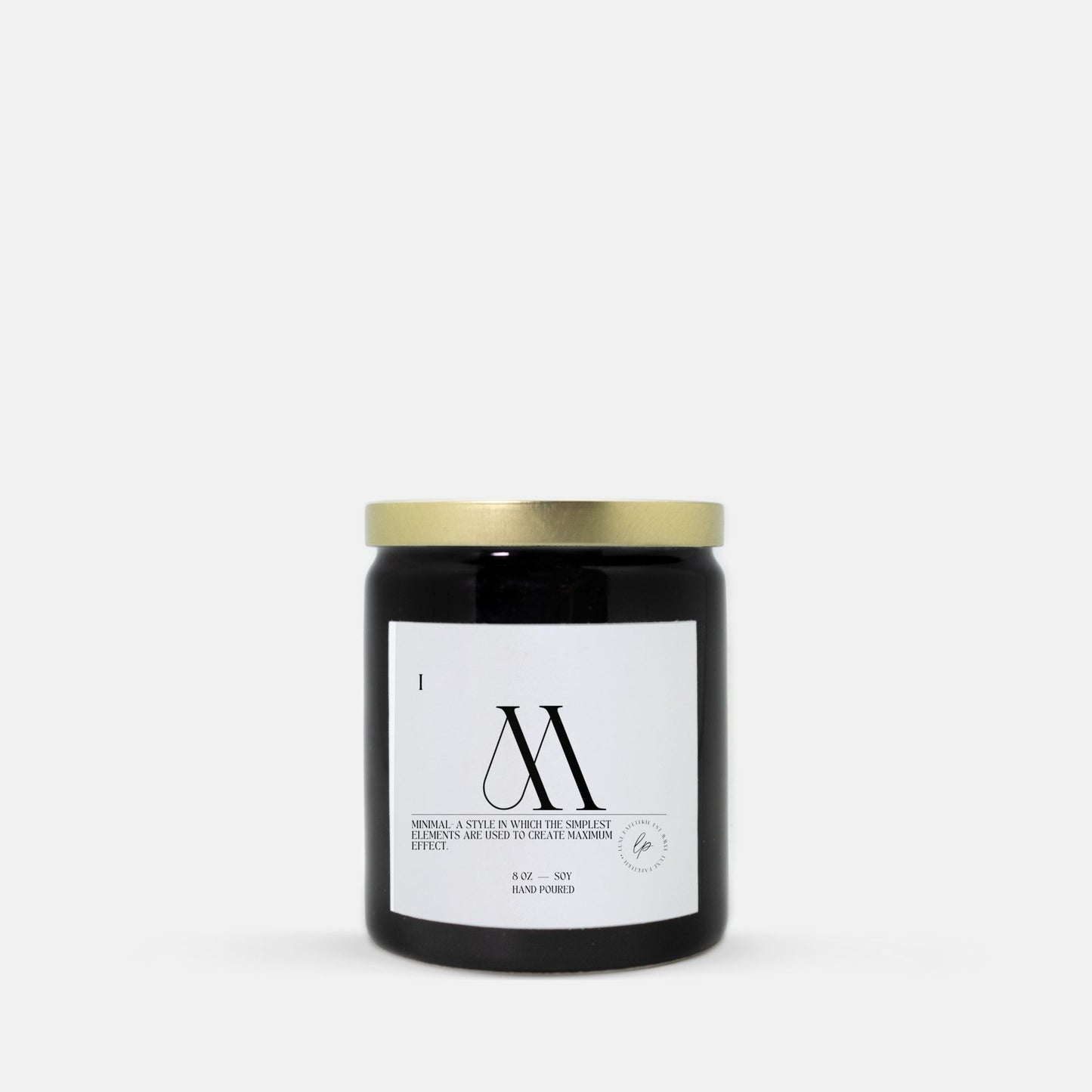 Minimal - Ceramic (Black) Candle