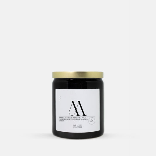 Minimal - Ceramic (Black) Candle