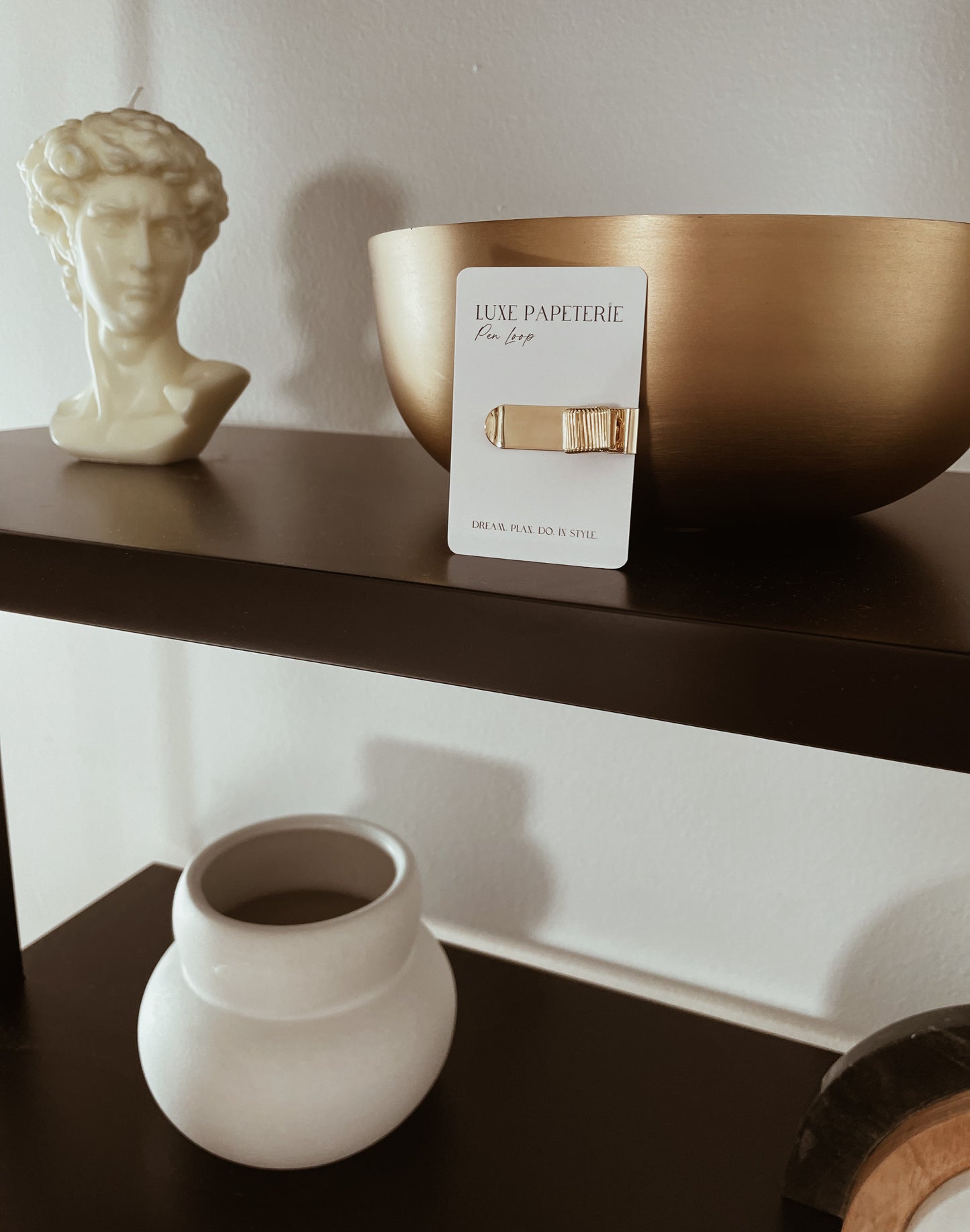Gold Pen Holder -Planner Accessory Pen Clip