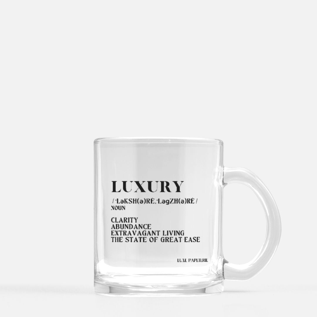 LUXURY / Definition Mug / Clear Coffee Mug