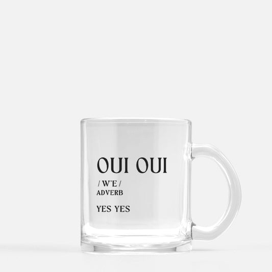 OUI OUI / Definition Mug / Clear Glass Mug