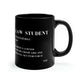 LAW STUDENT MUG / Definition Series / Clear Coffee Mug