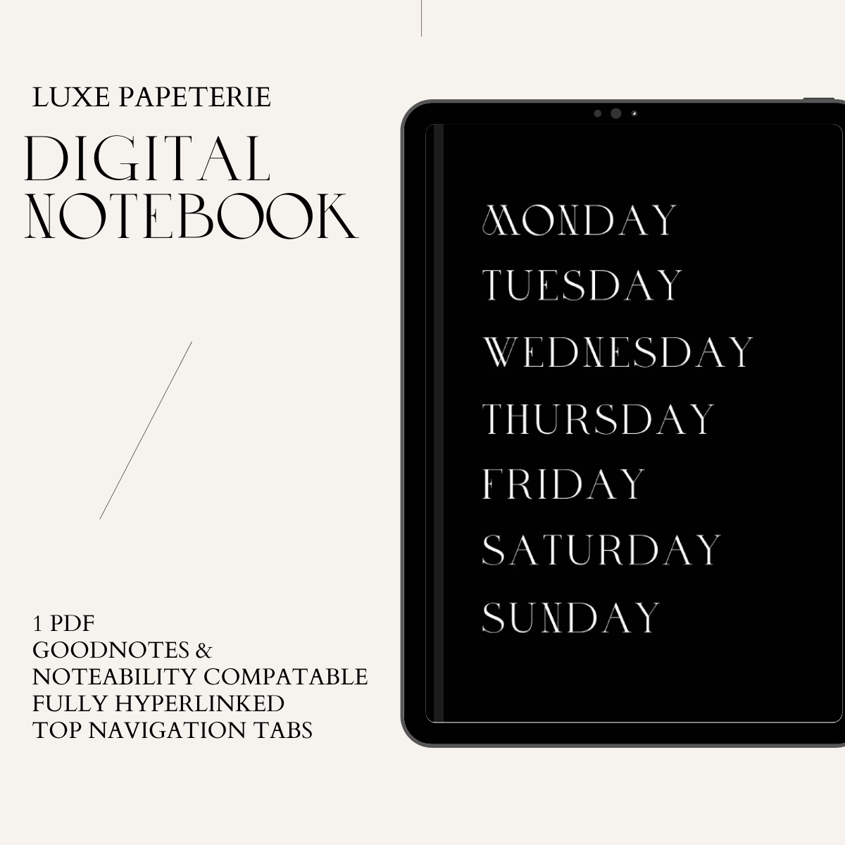 Days of the Week Notebook | DIGITAL |