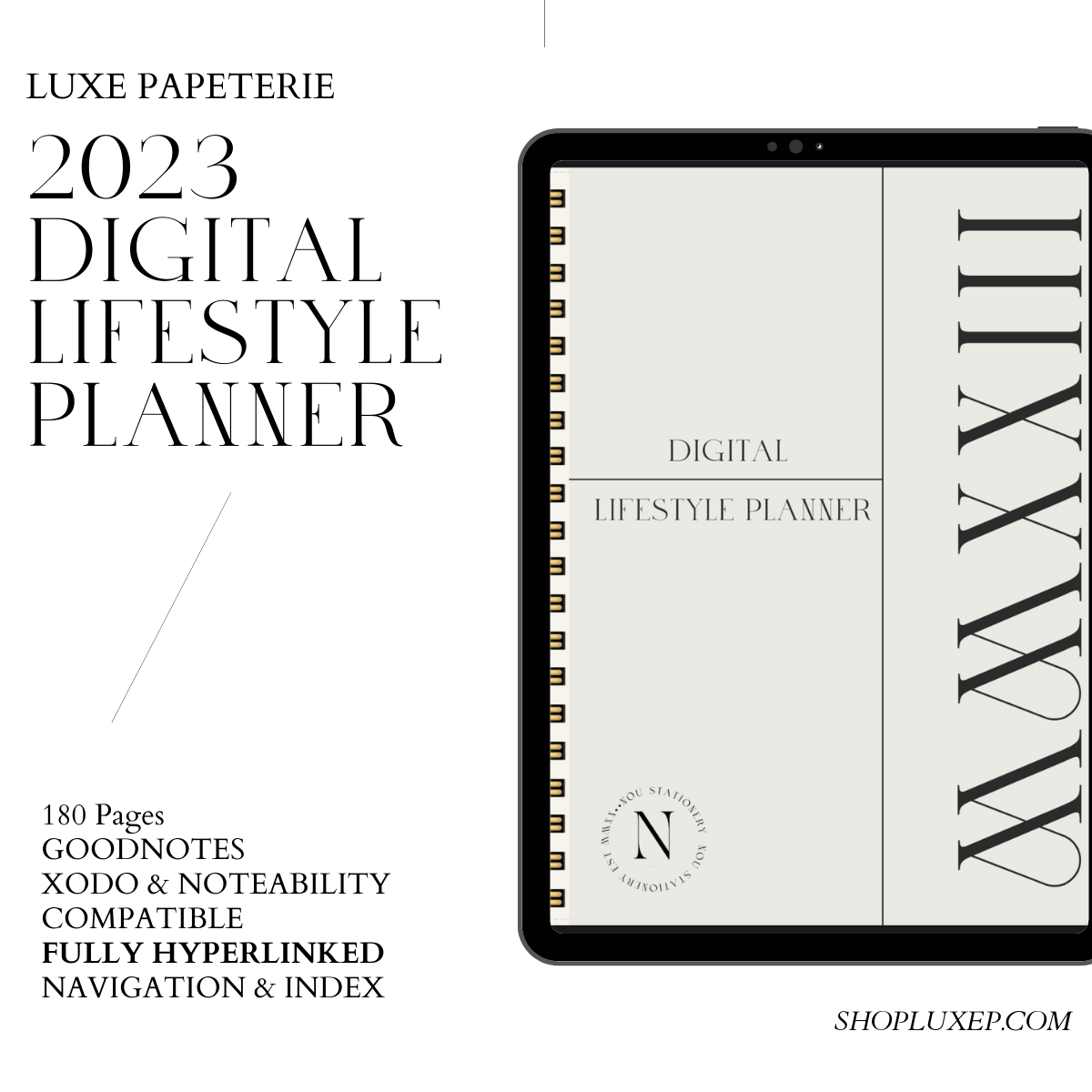 2023 Minimalist Digital Lifestyle Planner - Goodnotes 2023 planner - Noteability planner - 2023 ipad planner - 2023 Digital lifestyle planner - 2023 weekly planner - 2023 health tracker and planner 