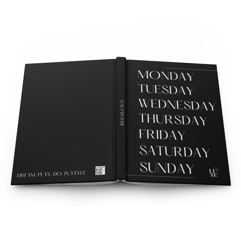 DAYS OF THE WEEK JOURNAL - BLACK