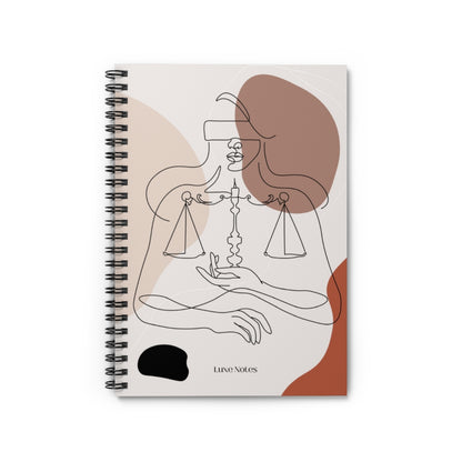 Luxe Papeterie Notebook - Luxe Notebook Chic notebook - Paper Goods Cute notebook - LUXE LADY JUSTICE - LAW SCHOOL NOTEBOOK