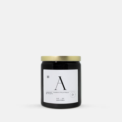 Abundance - Ceramic (Black) Candle
