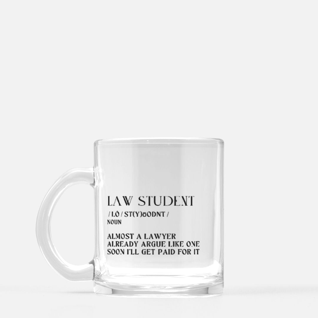 LAW STUDENT / Definition Series / Clear Coffee Mug