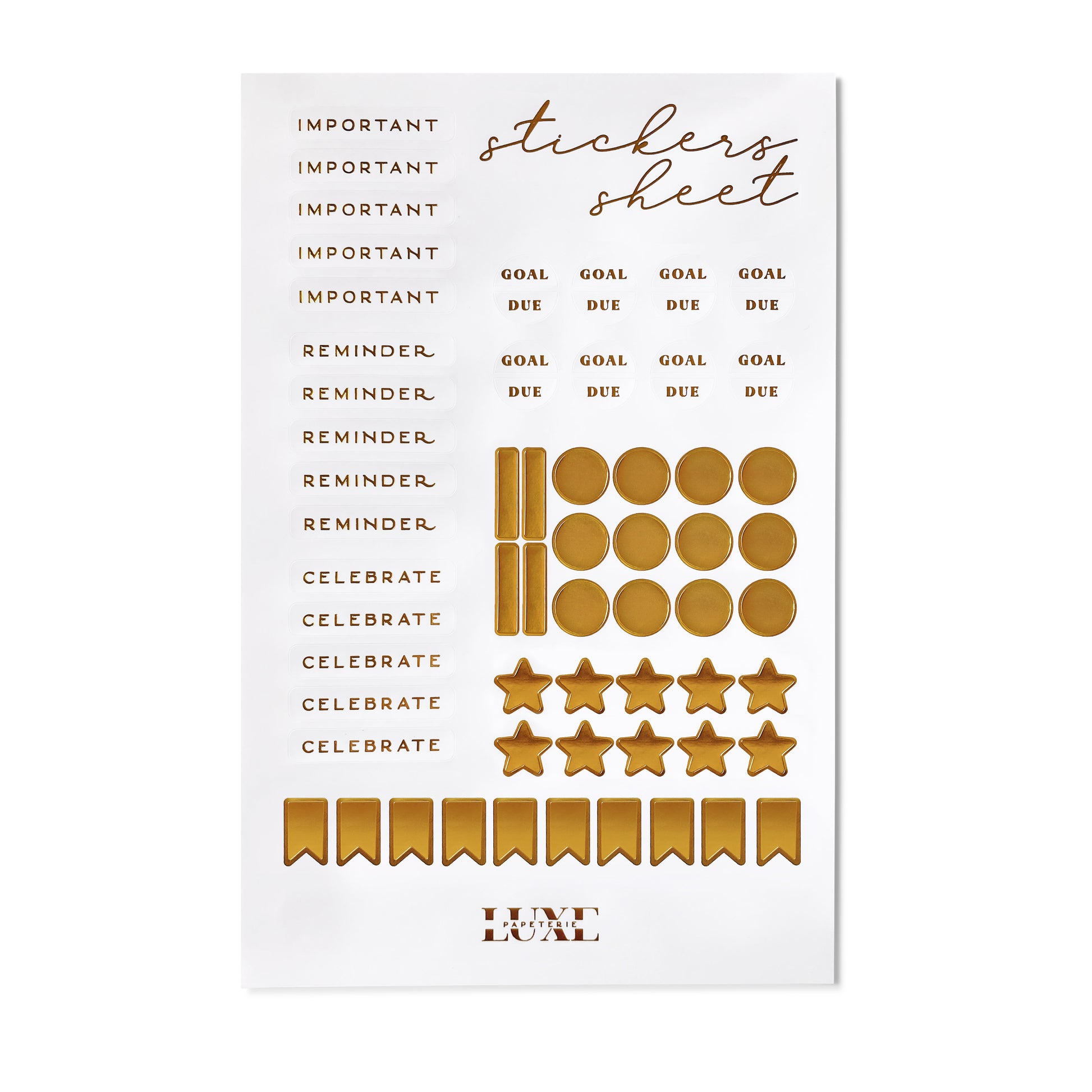 Digital Planner Gold Stickers Graphic by Pencil Artsy · Creative Fabrica